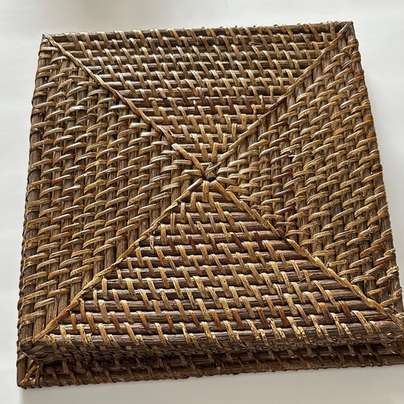 Square Woven Basket Tray - Picture 2 of 3